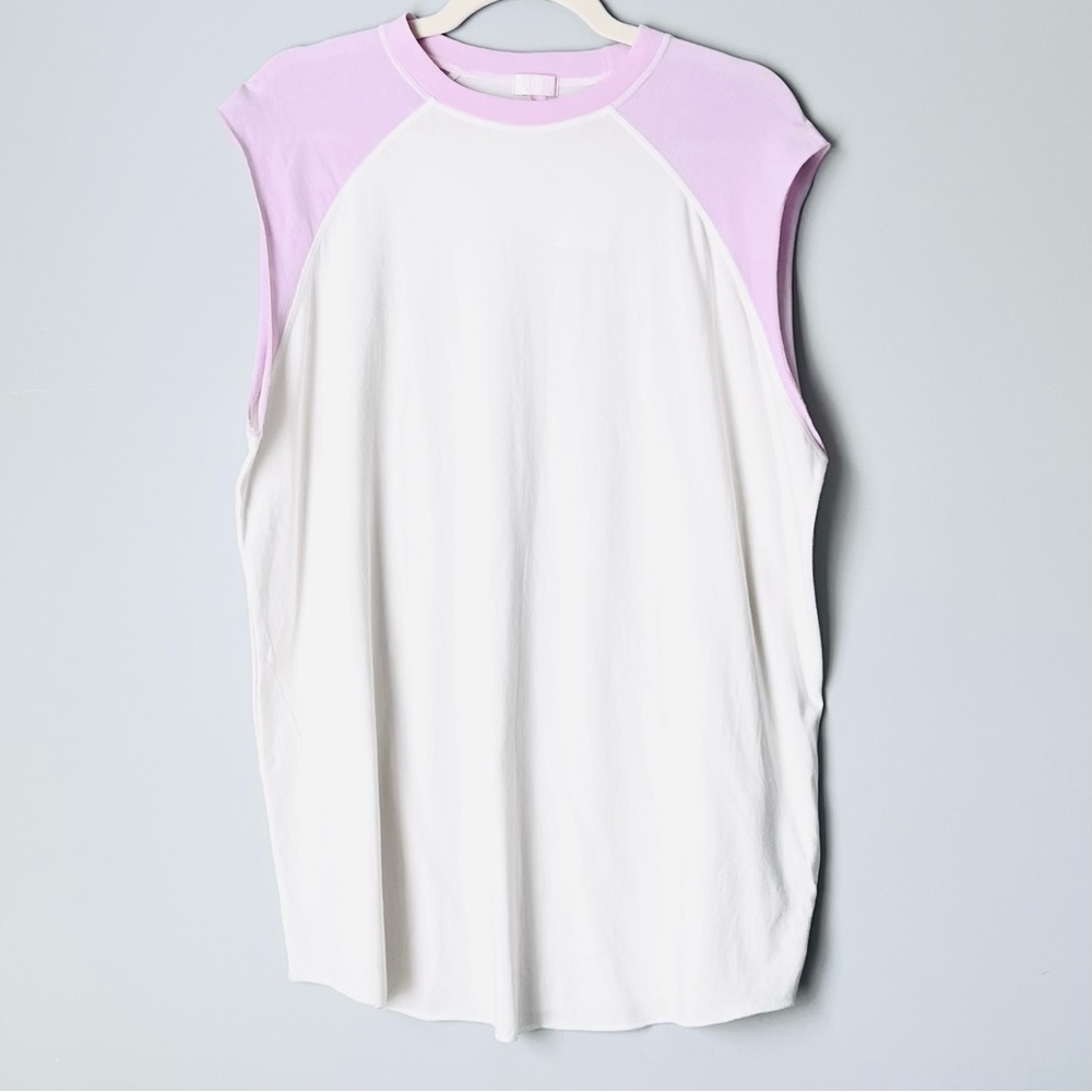 SKIMS Boyfriend Raglan Muscle Tank | Marble Cherry Blossom | Size Small
